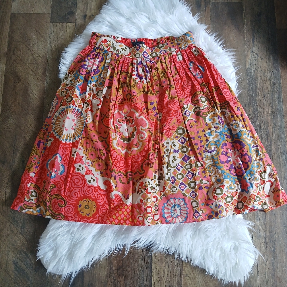 J. Crew Patterned A-line Skirt